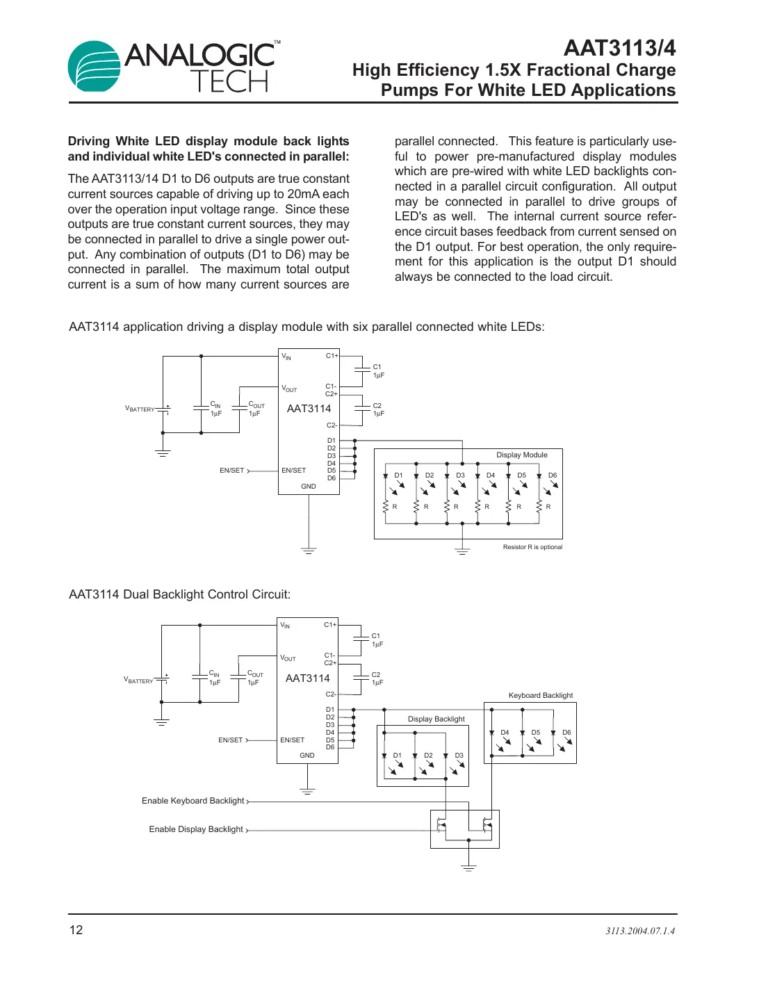aat3113 Datasheet Page 12
