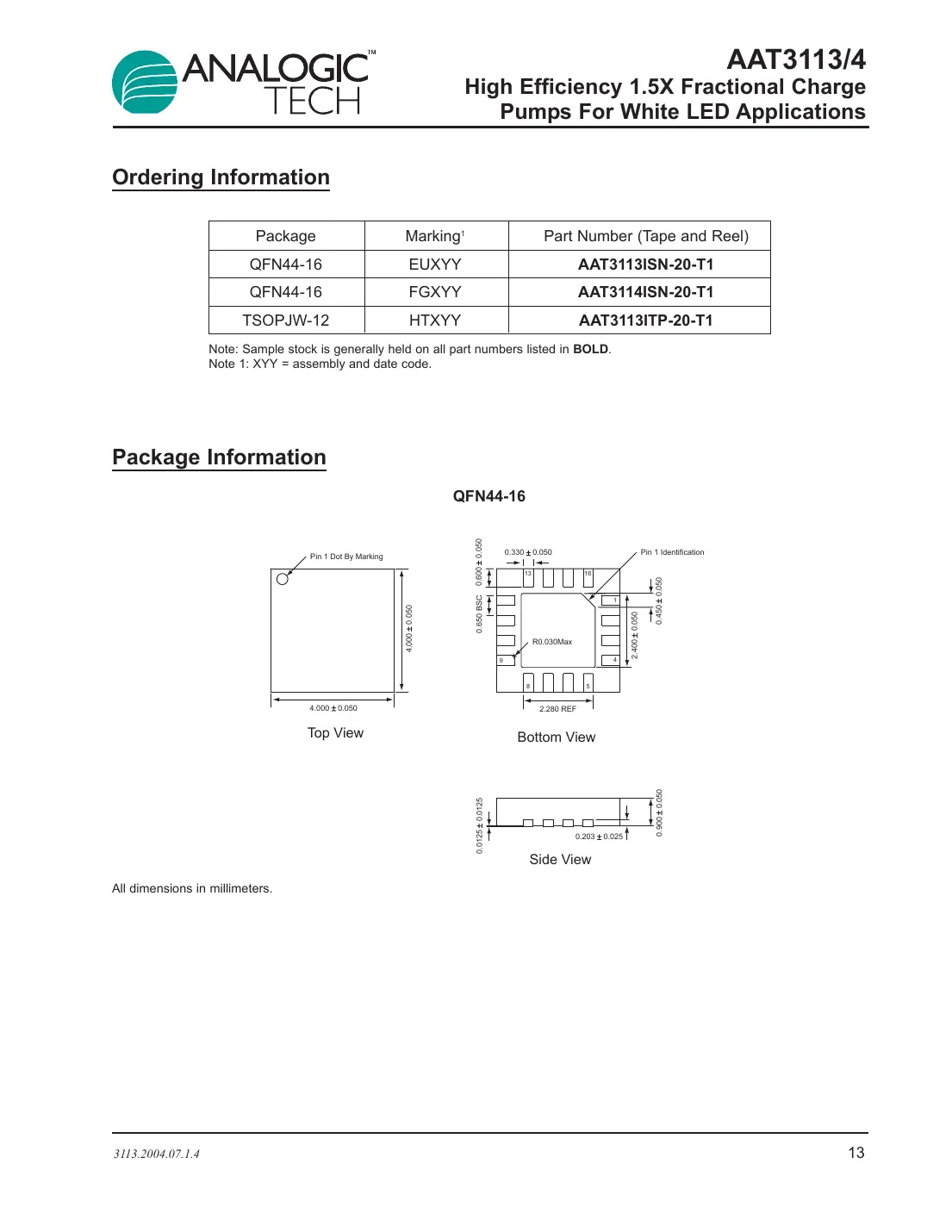 aat3113 Datasheet Page 13