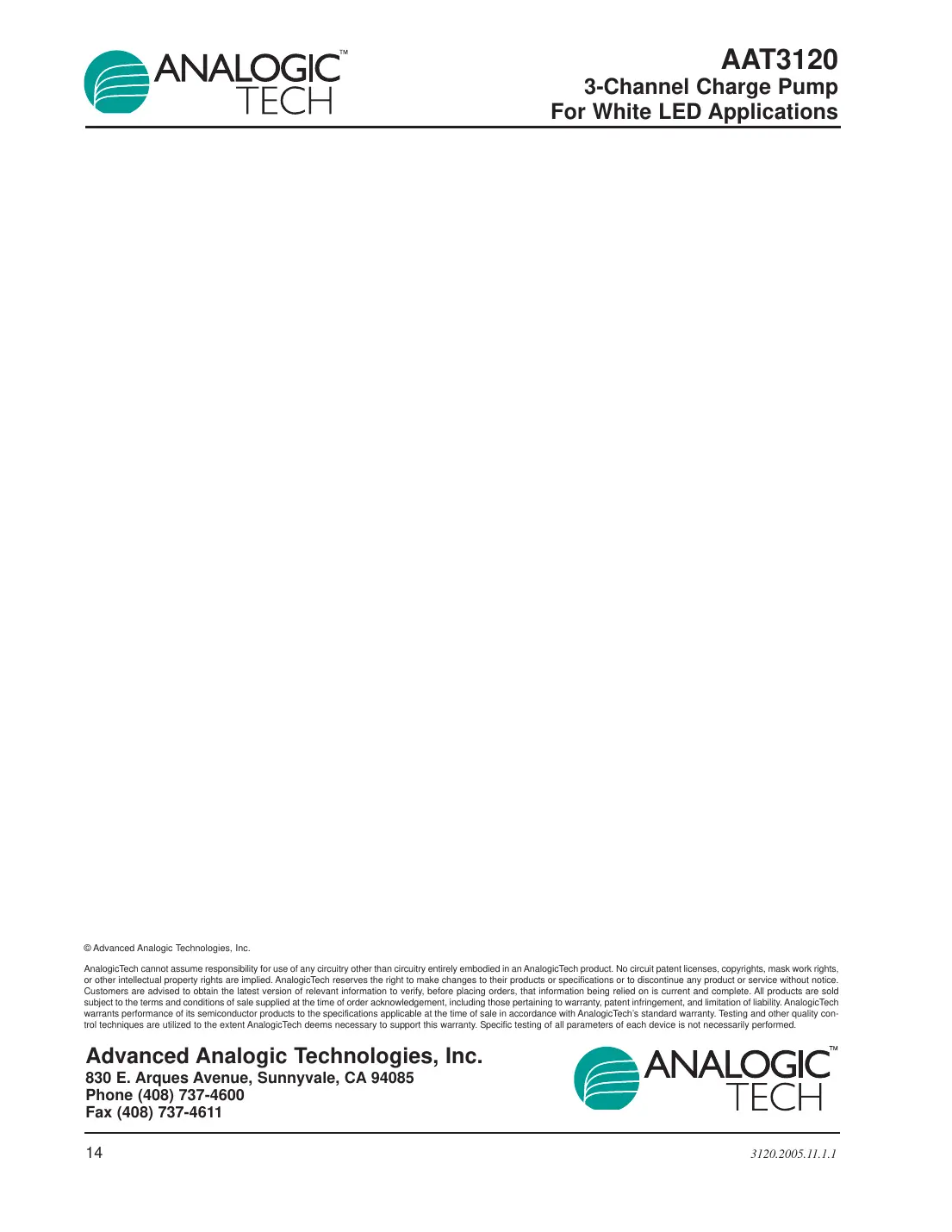 aat3120 Datasheet Page 14