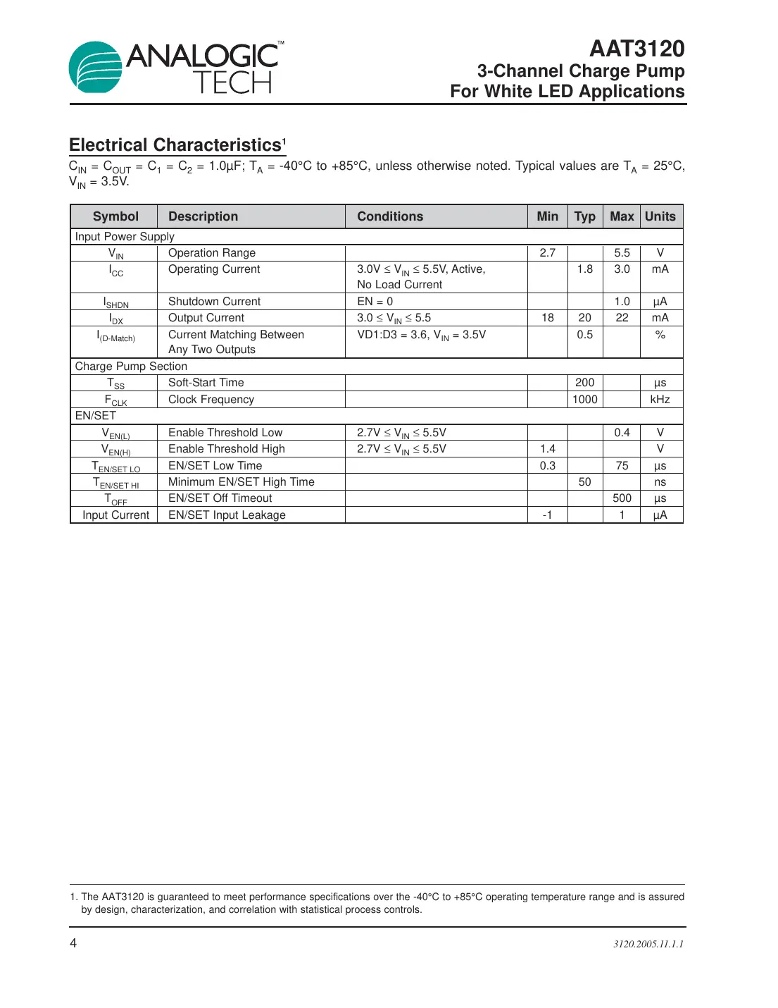 aat3120 Datasheet Page 4