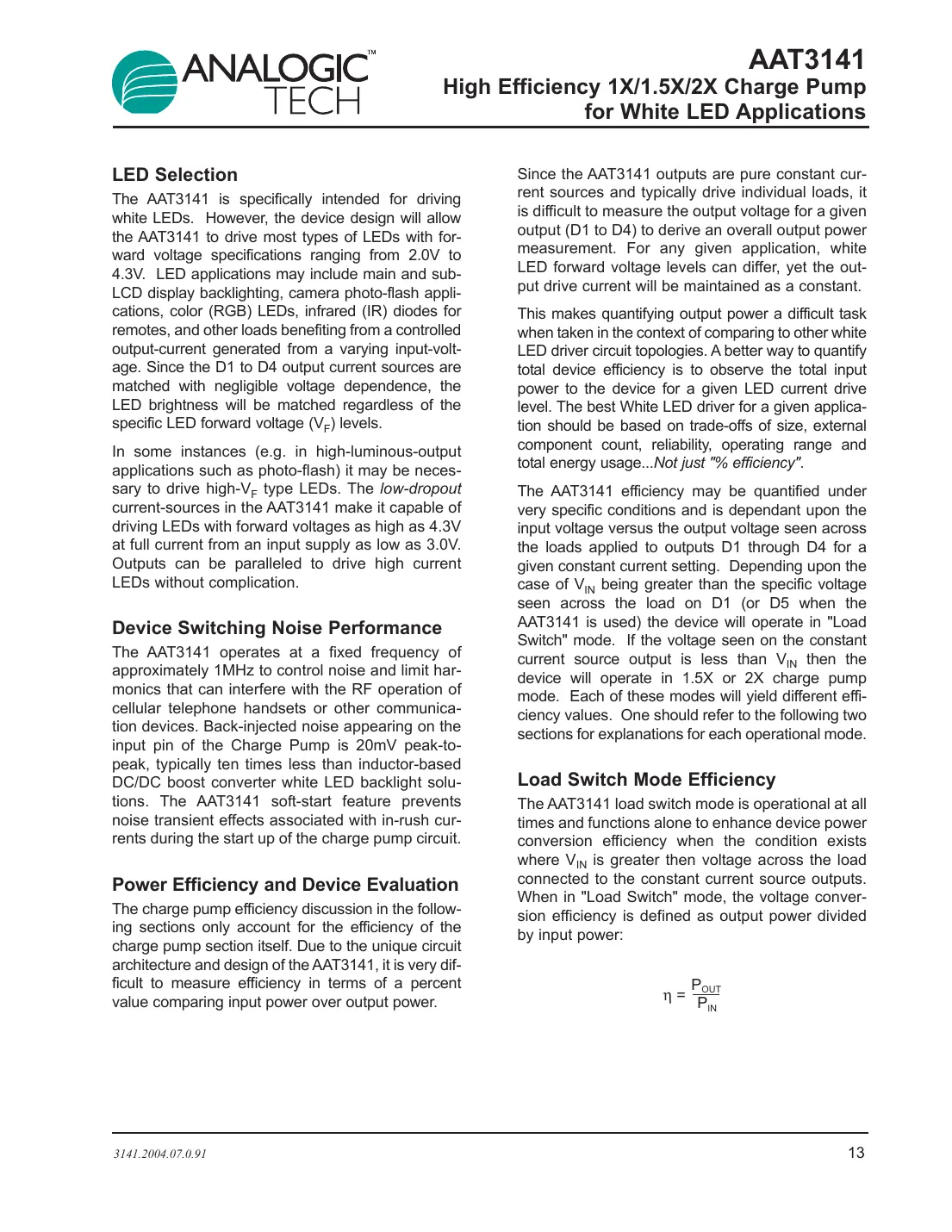 aat3141 Datasheet Page 13