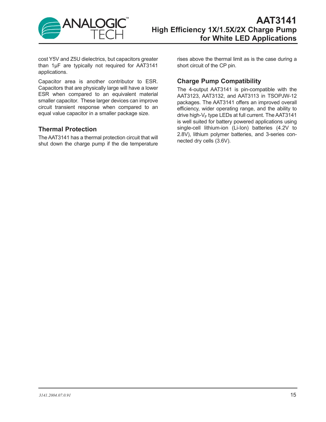 aat3141 Datasheet Page 15