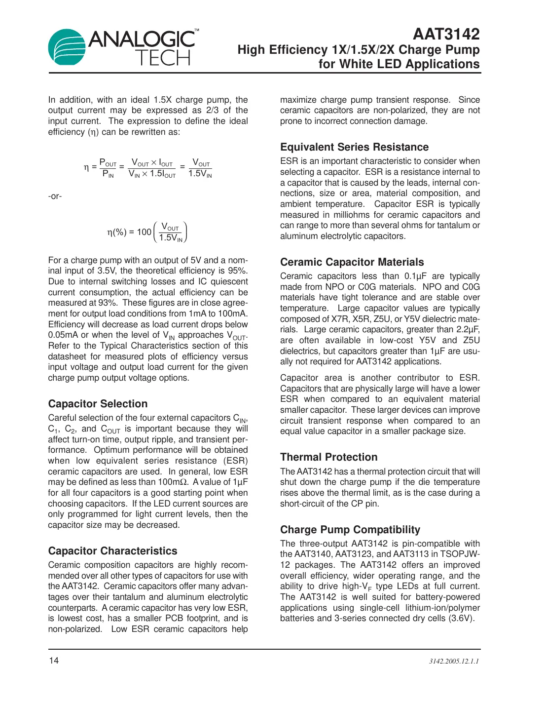 aat3142 Datasheet Page 14