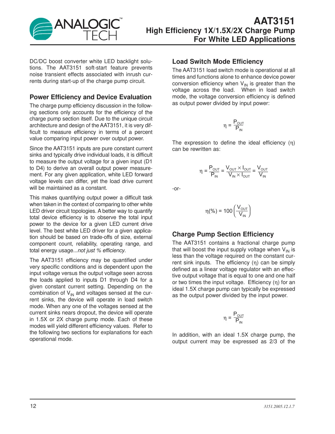 aat3151 Datasheet Page 12