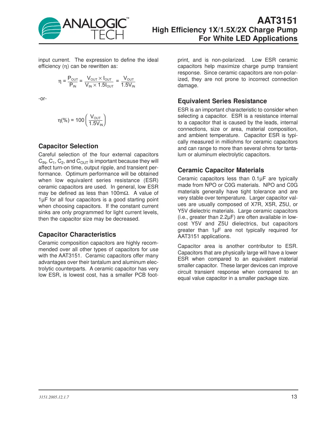 aat3151 Datasheet Page 13