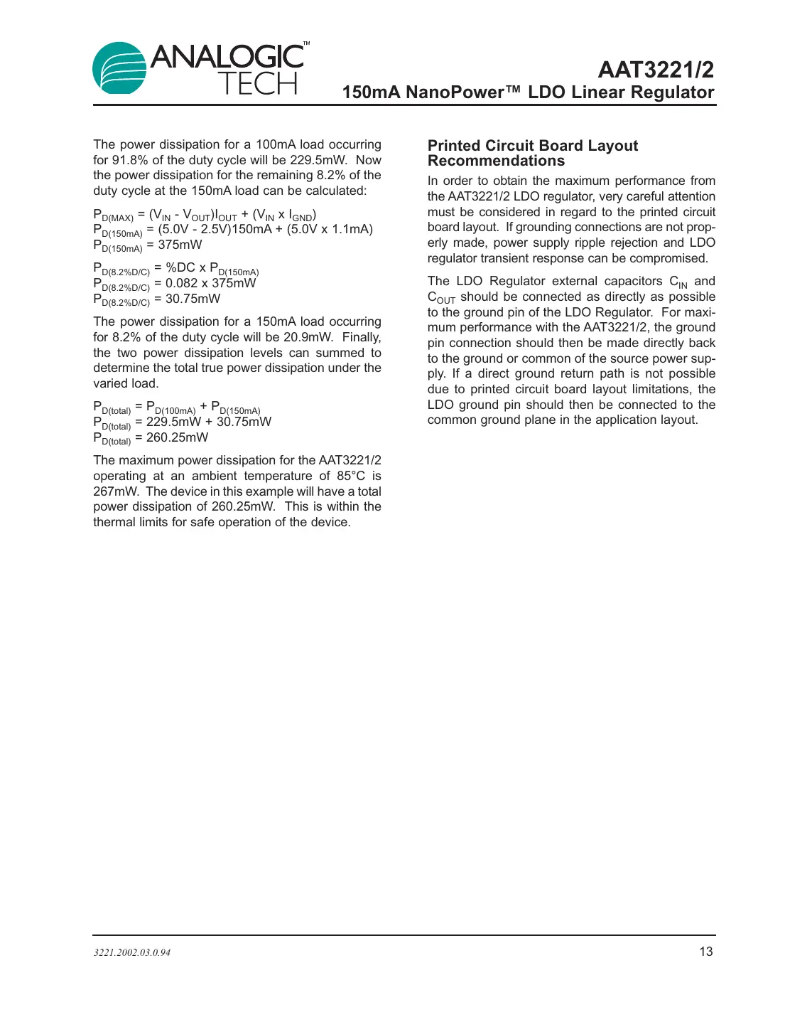 aat3221 Datasheet Page 13