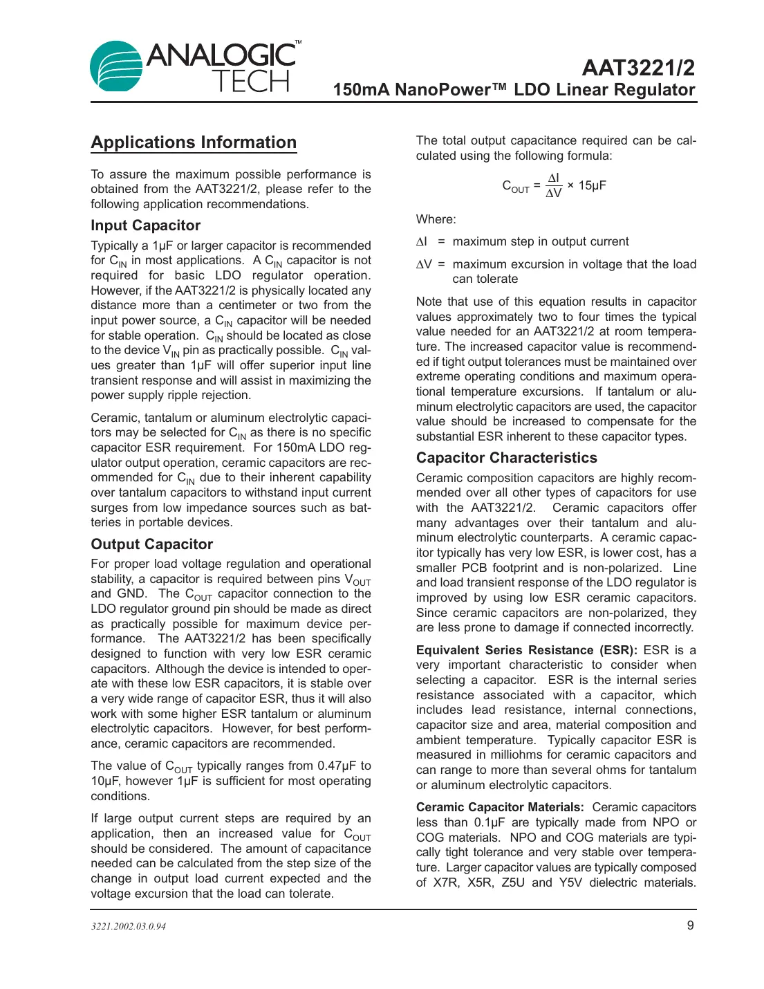 aat3221 Datasheet Page 9