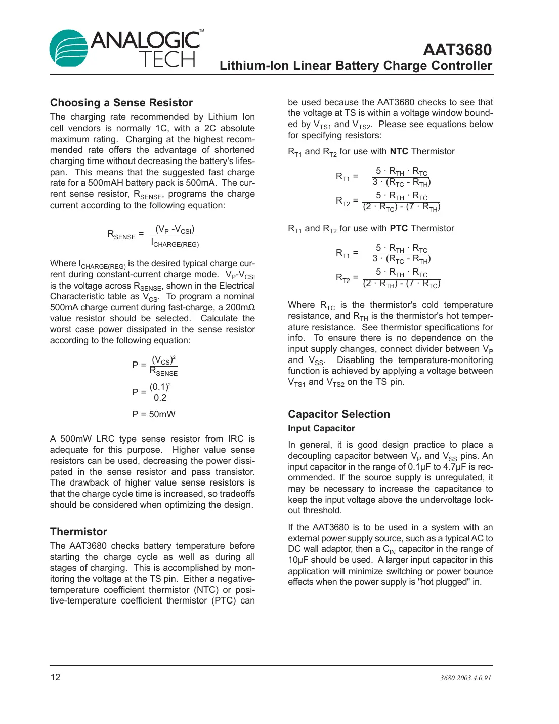 aat3680 Datasheet Page 12