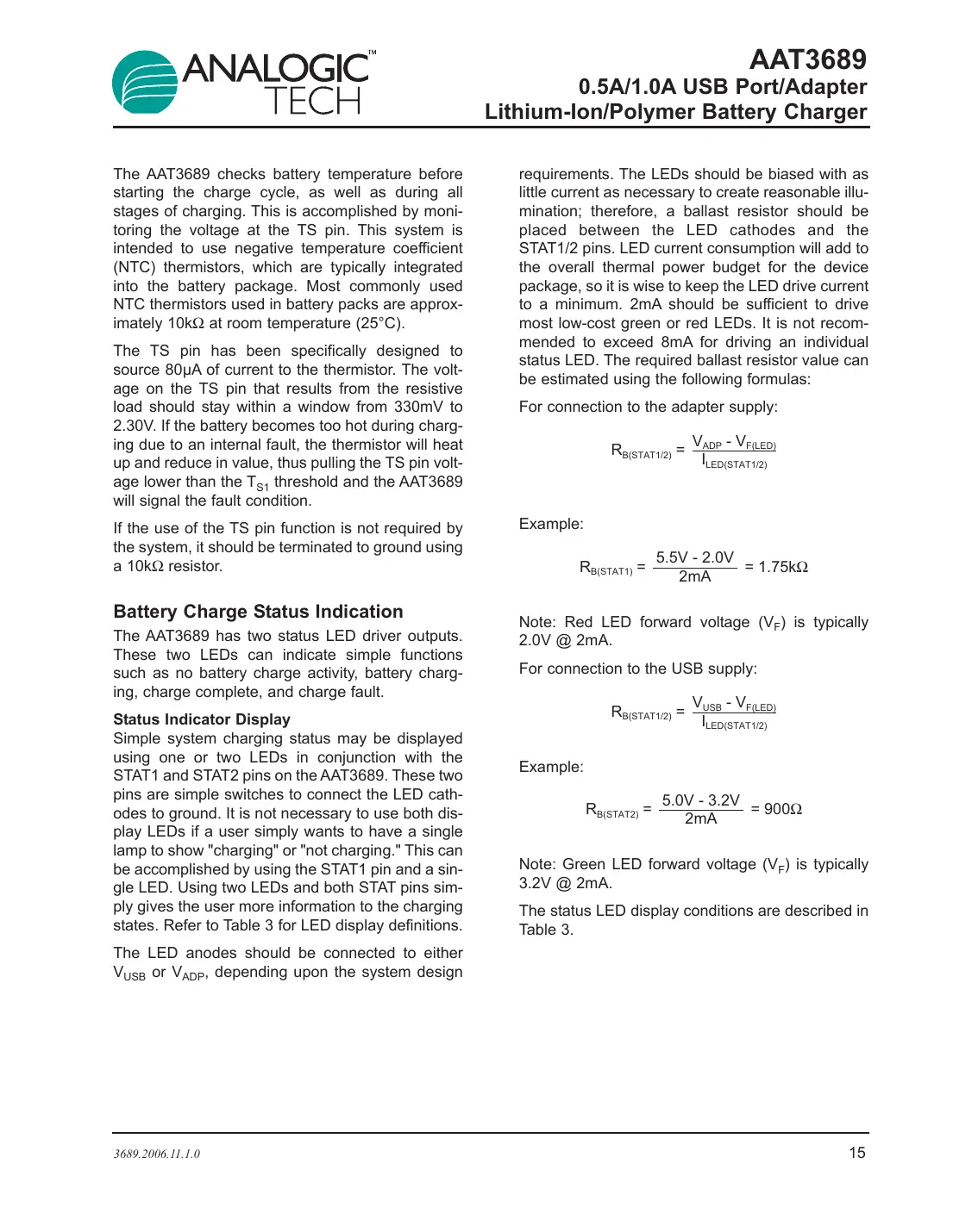 aat3689 Datasheet Page 15