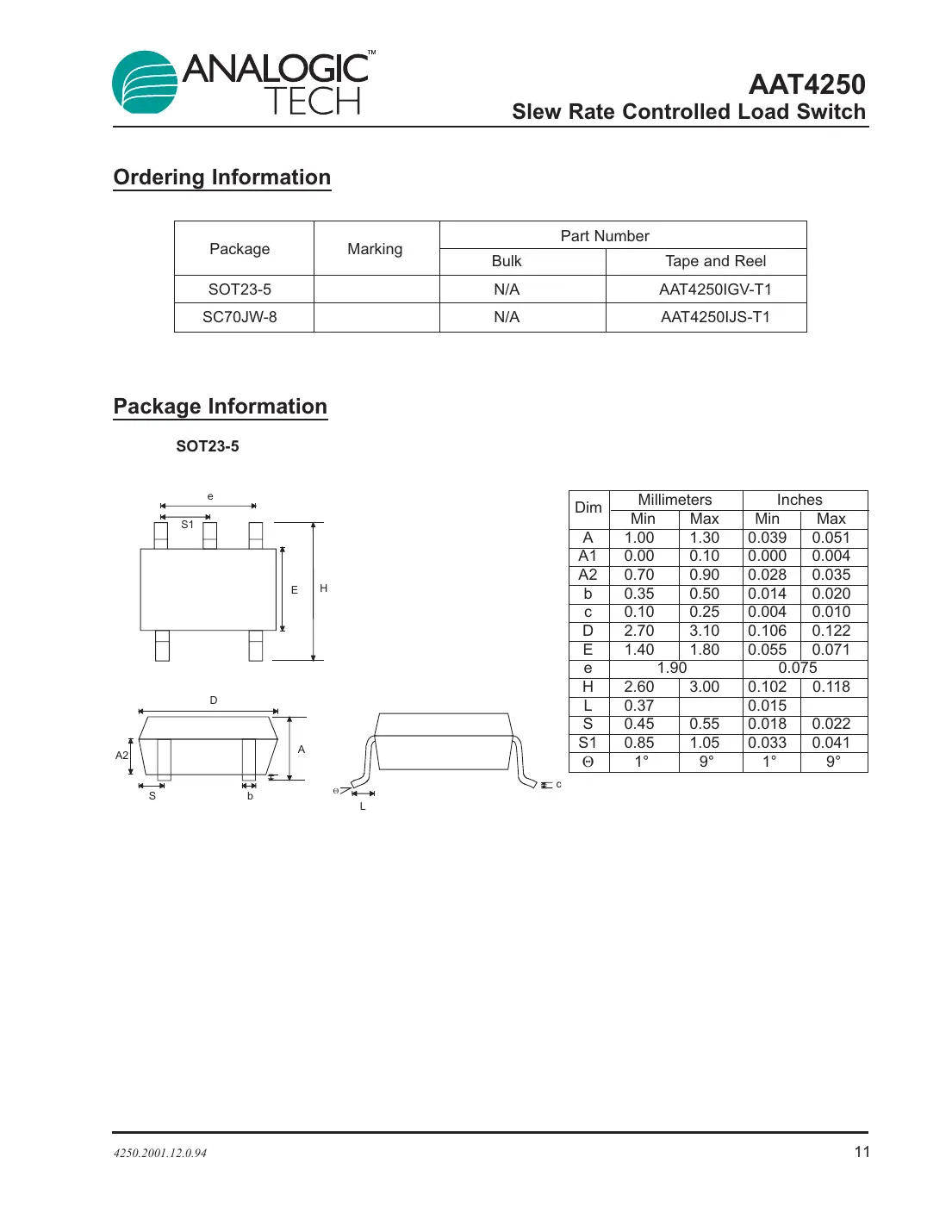 aat4250 Datasheet Page 11