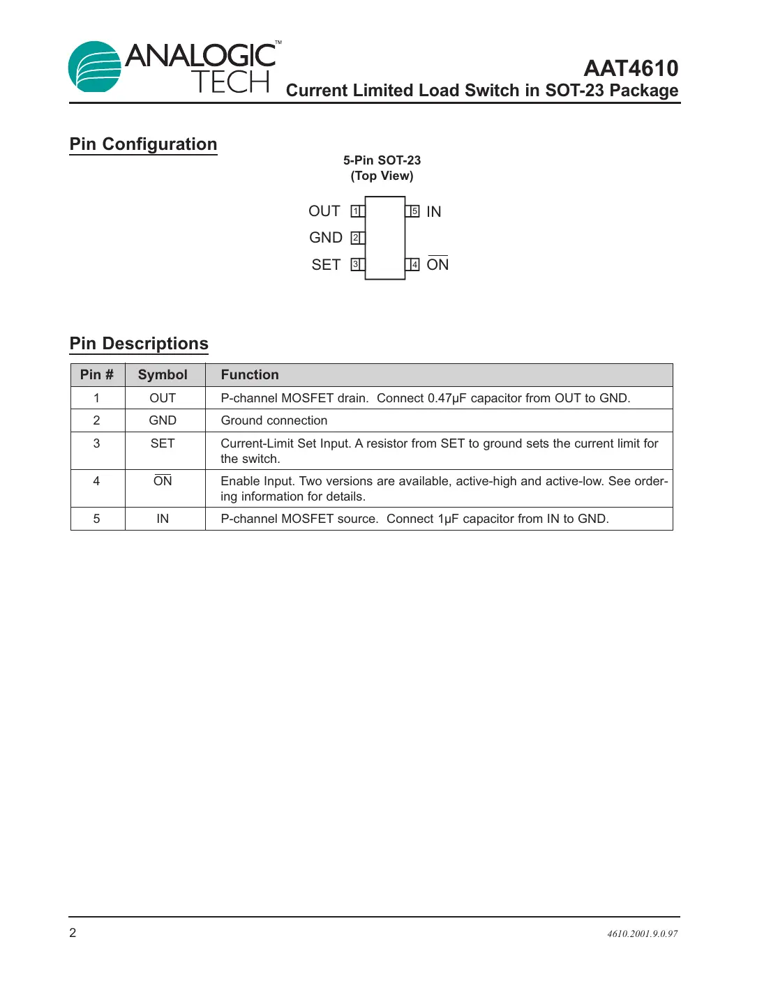 aat4610 Datasheet Page 2