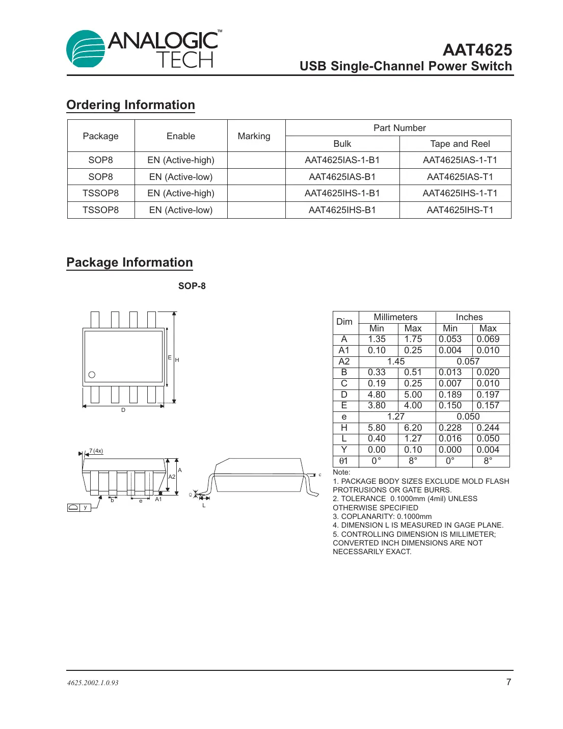 aat4625 Datasheet Page 7