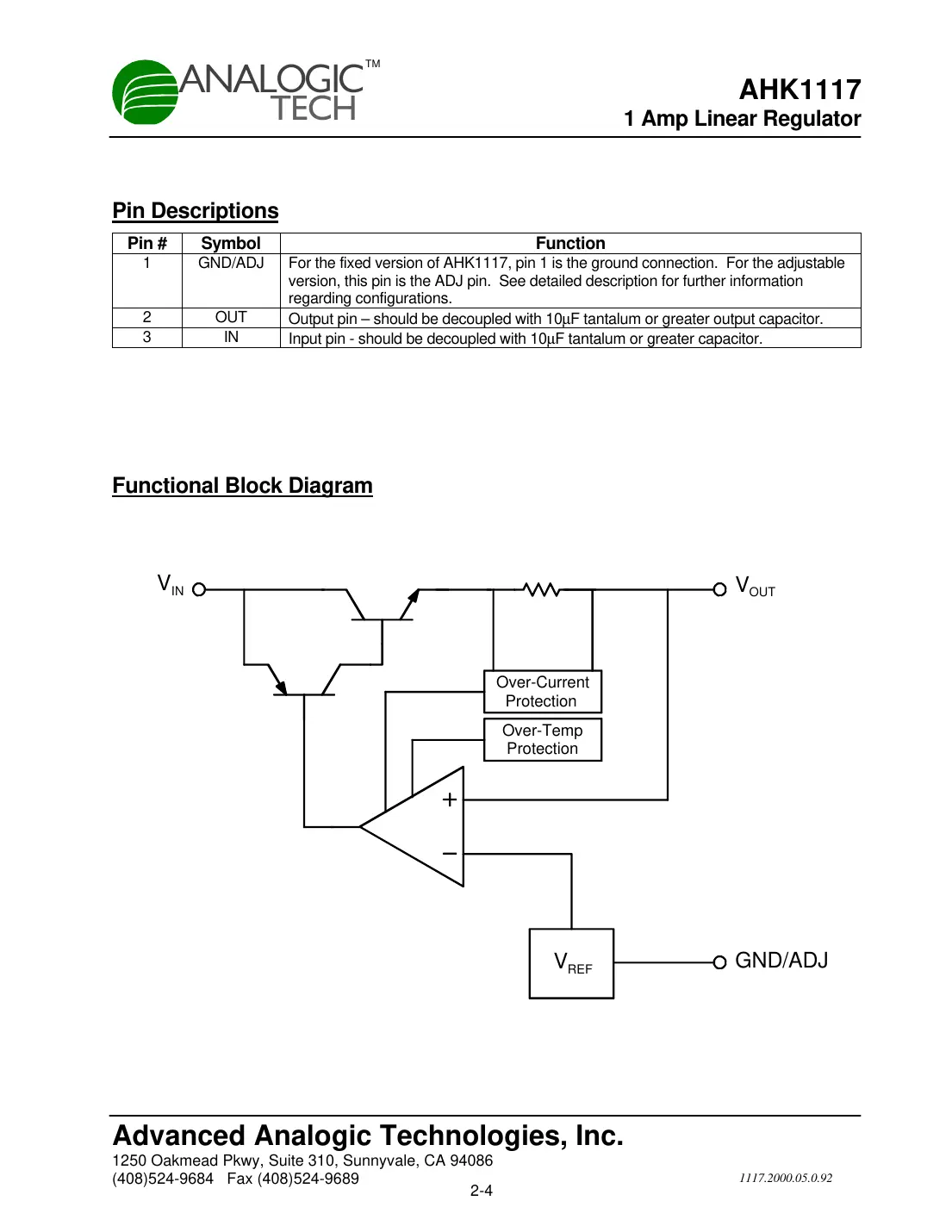 ahk1117 Datasheet Page 4