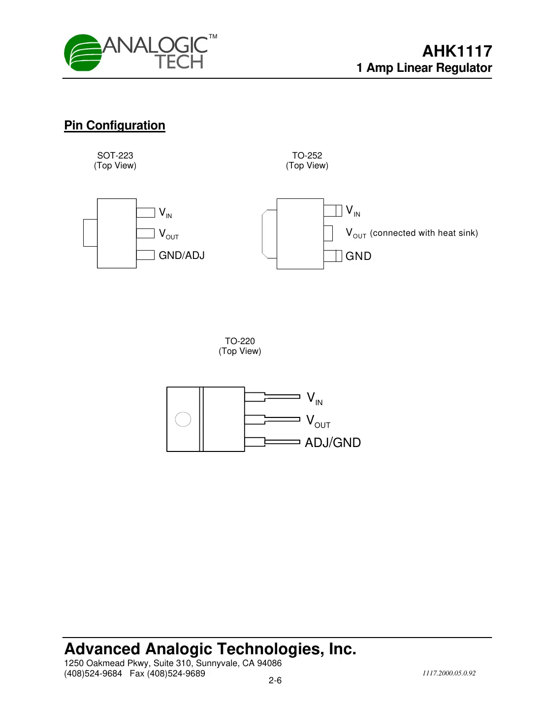 ahk1117 Datasheet Page 6