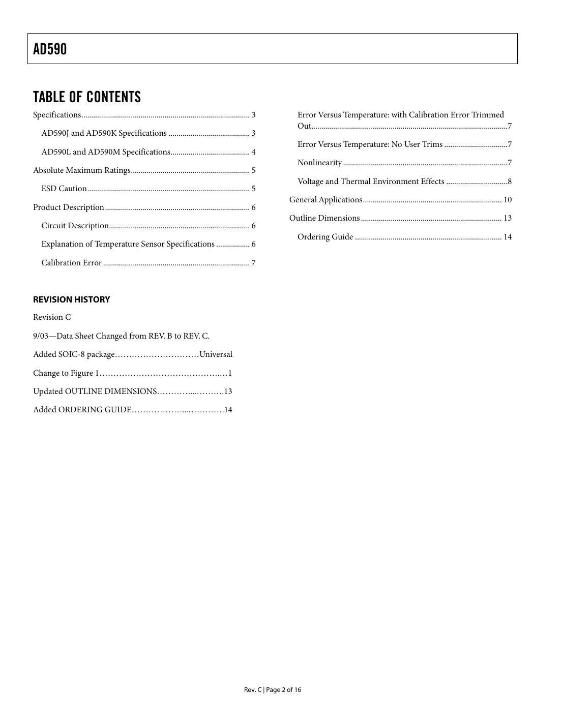 ad590 Datasheet Page 2